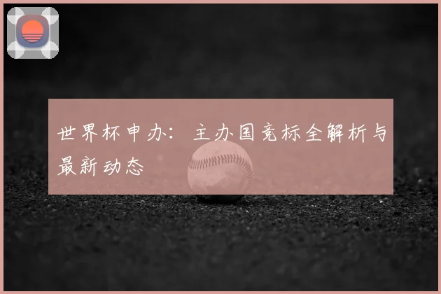 世界杯申办：主办国竞标全解析与最新动态